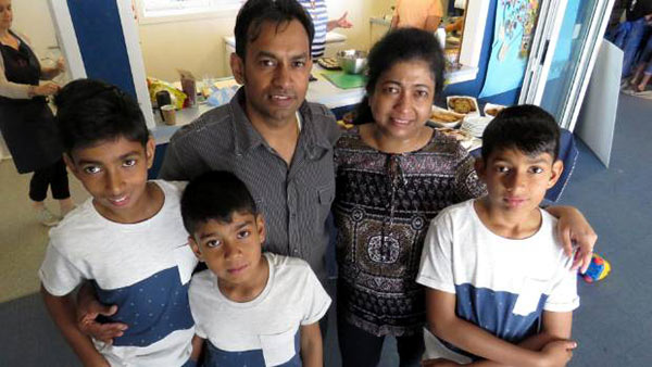 Dinesha Amarasinghe and Sam Wijerathne - Sri Lanka family in New Zealand