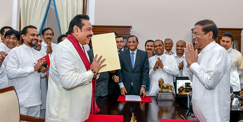 Mahinda Rajapaksa has sworn in as the Prime Minister of Sri Lanka