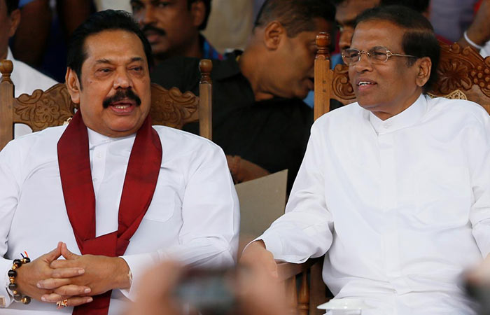 Mahinda Rajapaksa with Maithripala Sirisena