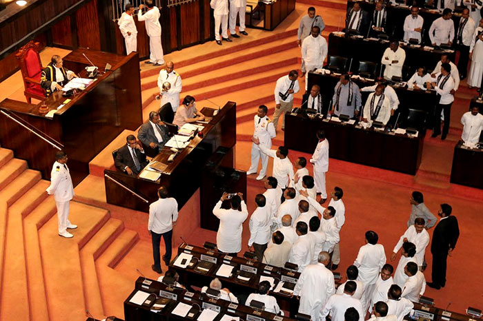 Sri Lanka Parliament on no confidence motion