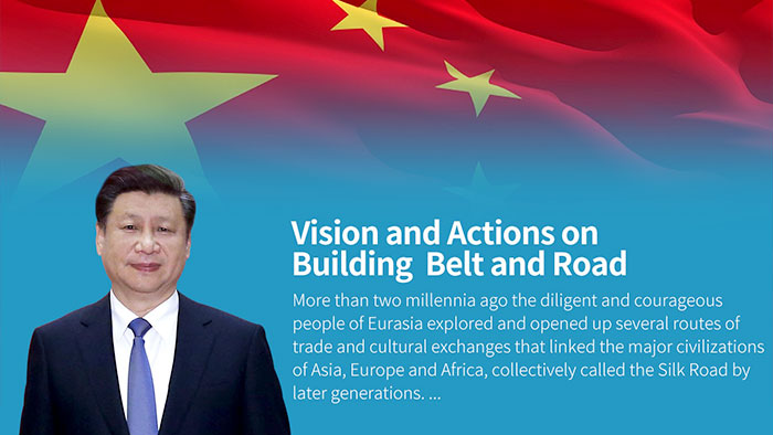 China's belt and silk road by president Xi Jinping