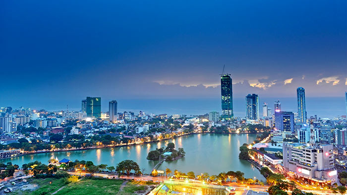 Colombo city in Sri Lanka