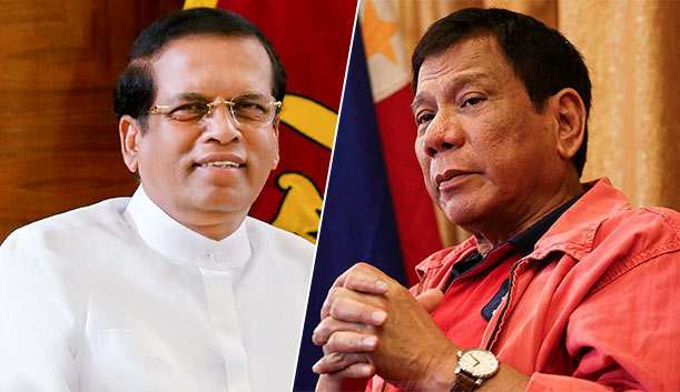 President of Sri Lanka Maithripala Sirisena and President of Philippines Rodrigo Duterte