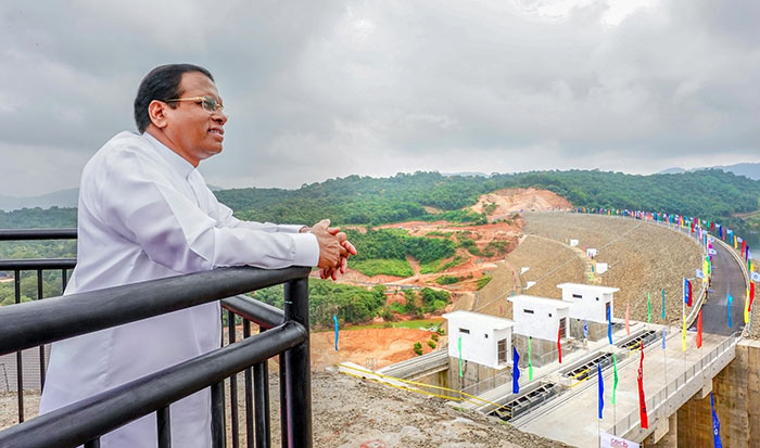 Sri Lanka President Maithripala Sirisena commission the Kaluganga reservoir