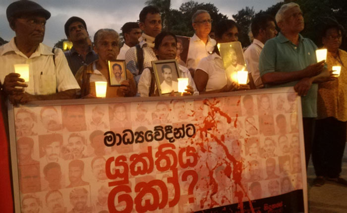 Sri Lankans demand justice for slain, abducted journalists