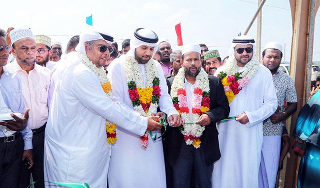 United Arab Emirates donates 120 houses to displaced Sri Lankan Smahmoud Fatali Al Khajeh with Rishad Bathiudeen