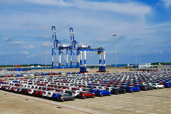 Hambantota port in Sri Lanka