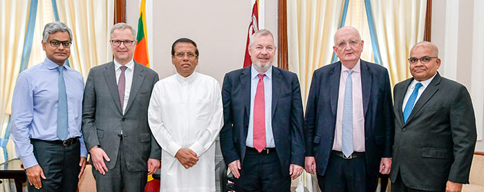 Maerk's Chief Executive Officer Soren Skou called on Sri Lanka President Maithripala Sirisena