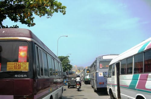 Bus station in Colombo Fort