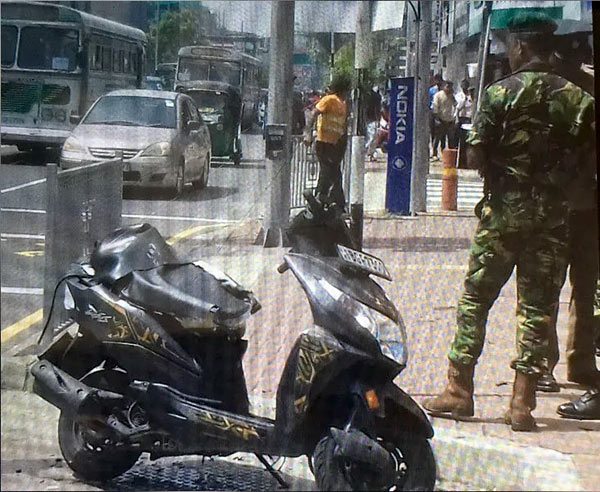 Controlled explosion near Savoy theatre in Wellawatte Sri Lanka