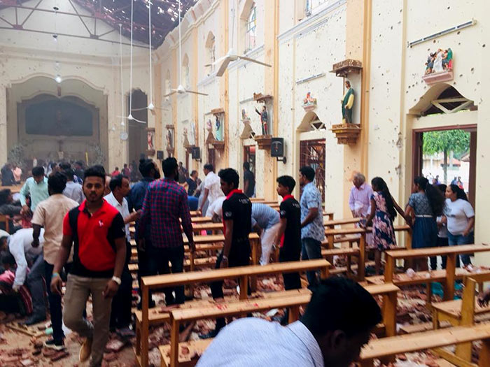 Explosion at Katana Katuwapitiya church