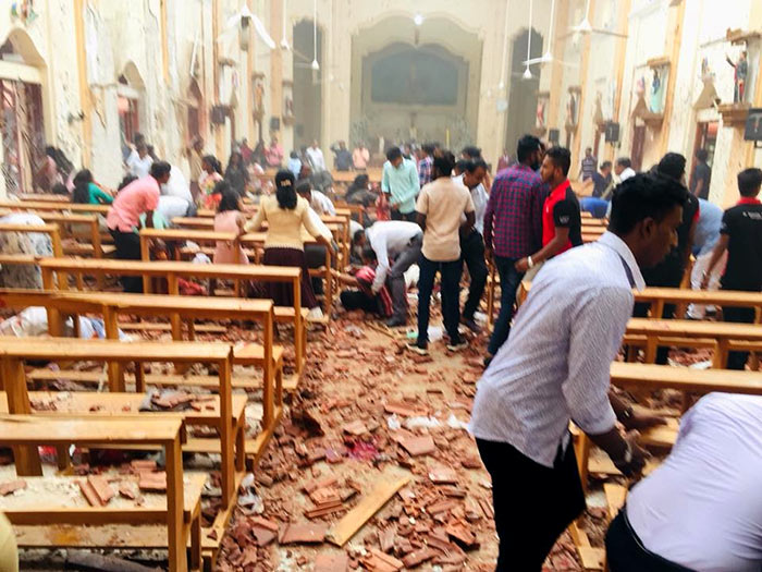 Explosion at Katana Katuwapitiya church