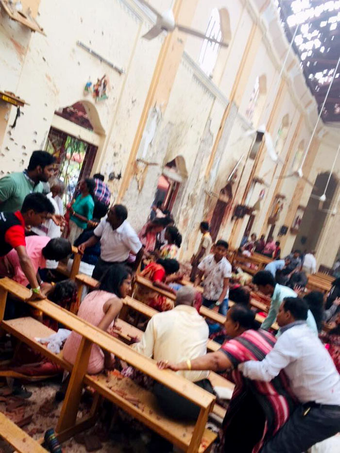 Explosion at Katana Katuwapitiya church