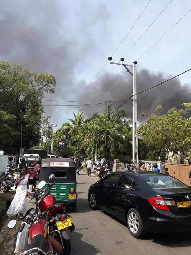 Explotion at Zion church in Batticaloa Sri Lanka