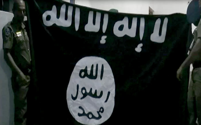 Islamic state ISIS banner found in Samanthurai Ampara Sri Lanka
