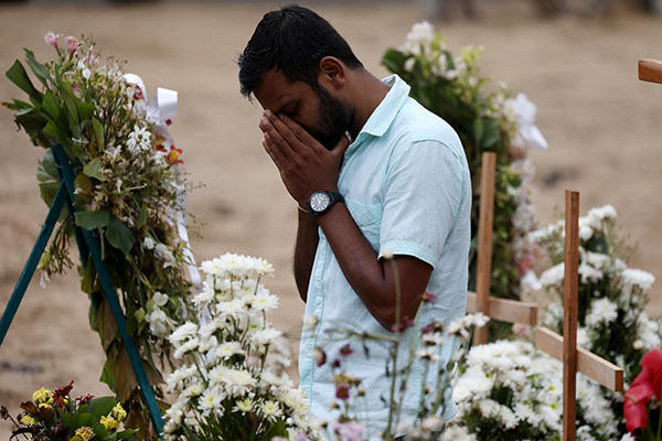 A relative of a victim of easter attacks in Sri Lanka