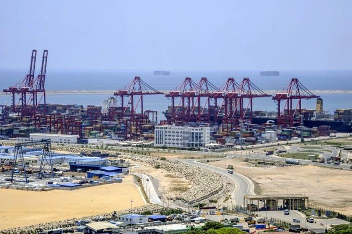 Colombo port in Sri Lanka