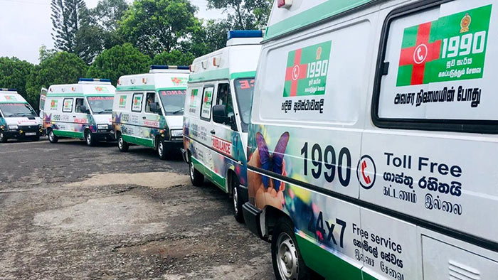 1990 Suwaseriya ambulance service in Sri Lanka