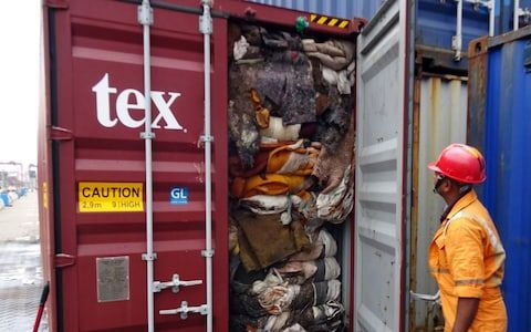 Garbage containers from United Kingdom to Sri Lanka
