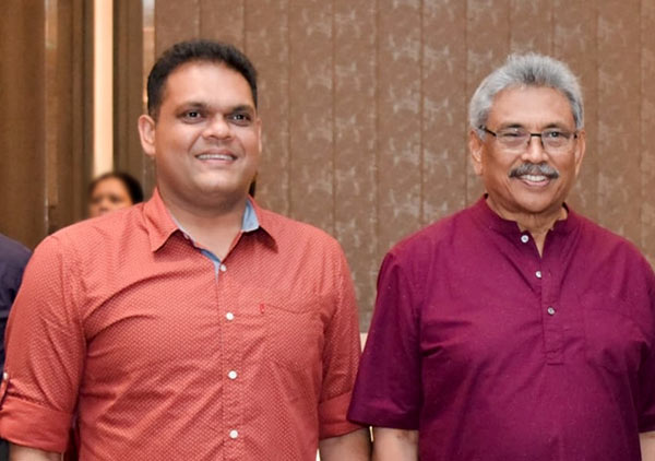 Shehan Semasinghe with Gotabaya Rajapaksa