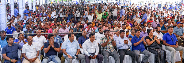 Sri Lanka people at a political rally