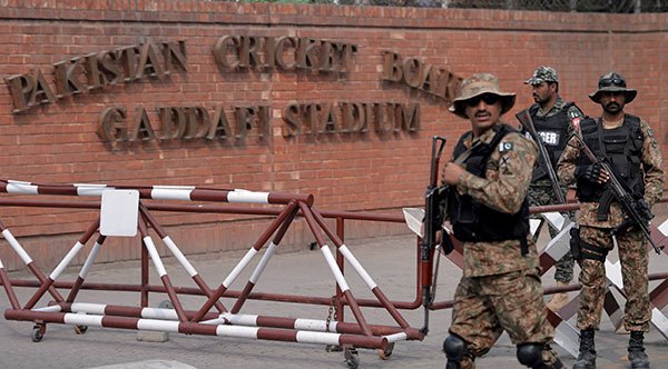 Tight security at Gaddafi stadium in Pakistan