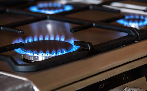 Gas oven flame