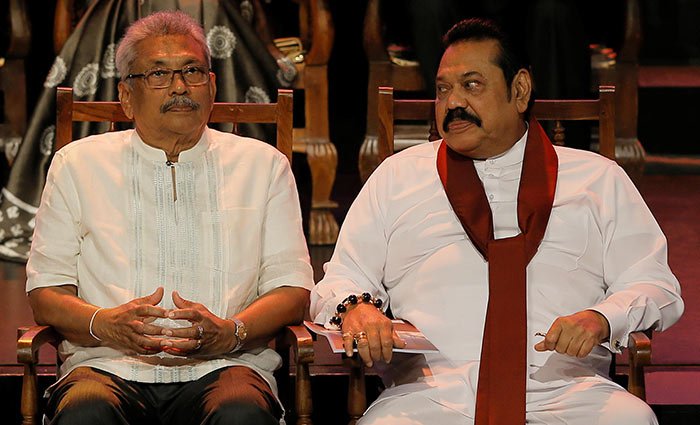 Gotabaya Rajapaksa with Mahinda Rajapaksa