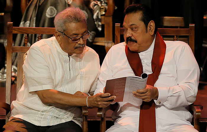 Gotabaya Rajapaksa with Mahinda Rajapaksa