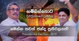Hambantota district results of Presidential Election 2019 in Sri Lanka