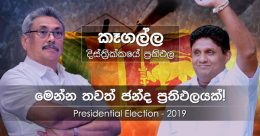 Kegalle district results of Presidential Election 2019 in Sri Lanka