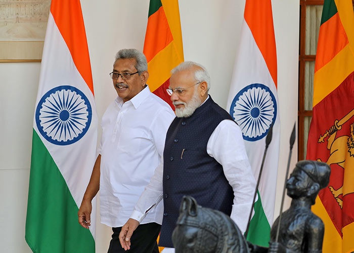 Sri Lanka President Gotabaya Rajapaksa with India Prime Minister Narendra Modi