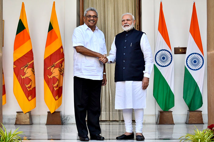 Sri Lanka President Gotabaya Rajapaksa with India Prime Minister Narendra Modi