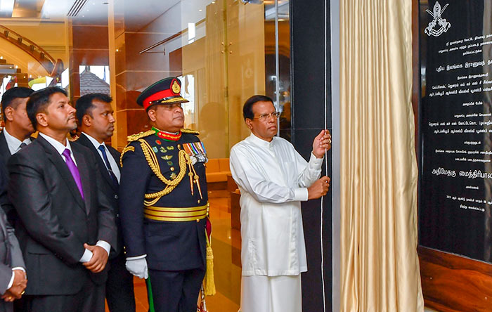 Sri Lanka President Maithripala Sirisena declares open new Army Headquarters in Akuregoda Pelawatta Sri Lanka