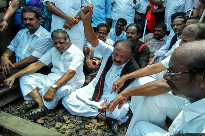 Vaiko during a protest