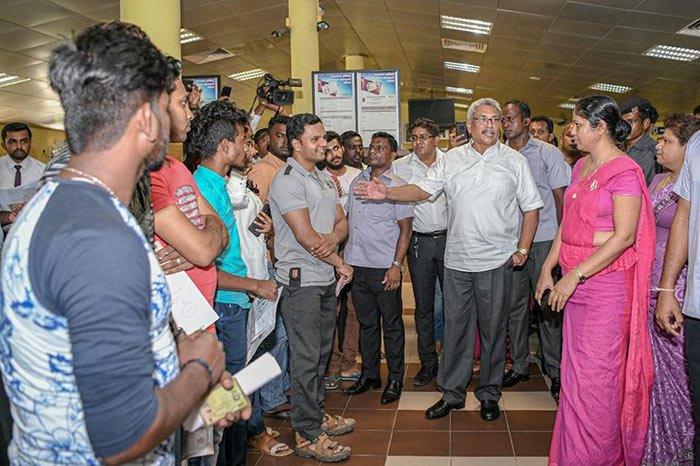 President Gotabaya Rajapaksa inspected the Department of Motor Traffic in Werahera - Sri Lanka