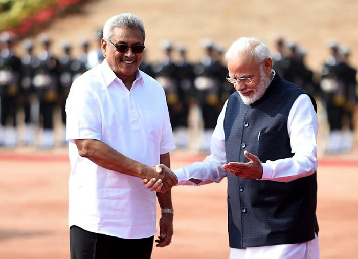 Sri Lanka President Gotabaya Rajapaksa with India Prime Minister Narendra Modi