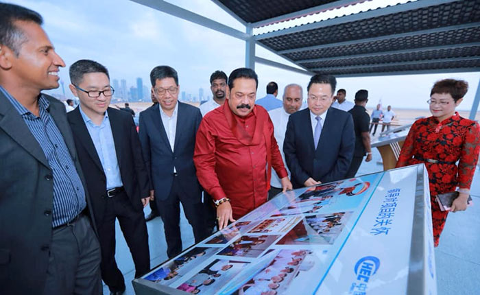 The Colombo Port City project was opened for investors by Prime Minister Mahinda Rajapaksa