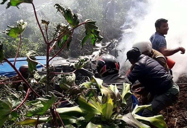 Aircraft crash at Haputale - Sri Lanka