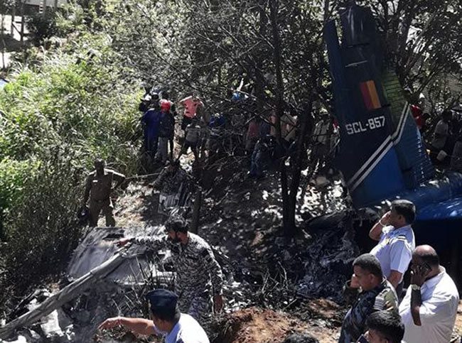 Aircraft crash at Haputale - Sri Lanka