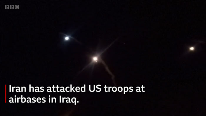 Iran has attacked United States troops at airbase in Iraq