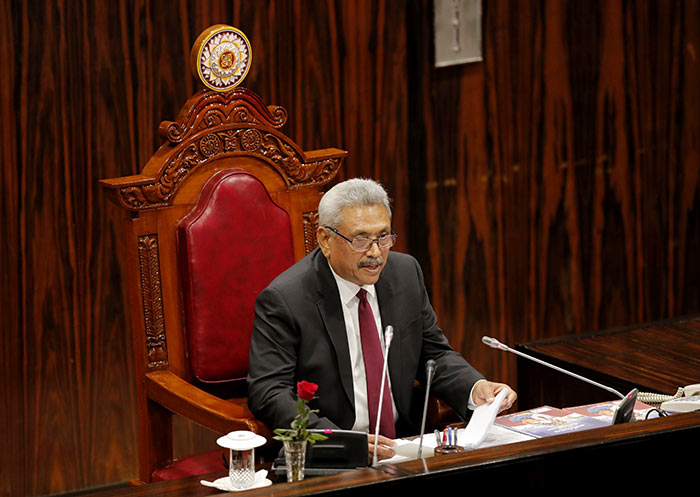 Sri Lanka President Gotabaya Rajapaksa at Parliament of Sri Lanka