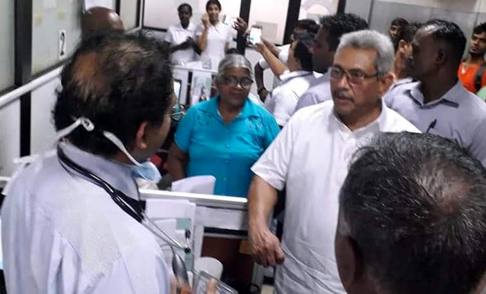 Sri Lanka President Gotabaya Rajapaksa makes a sudden visit to National Hospital Colombo - Sri Lanka