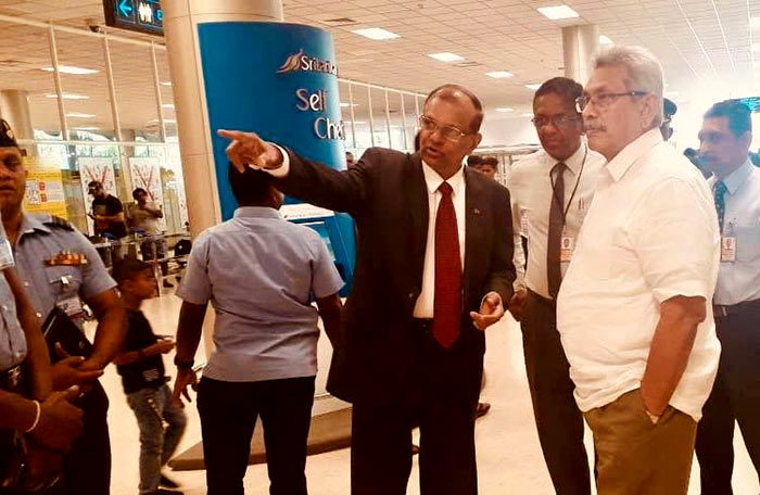 Sri Lanka President Gotabaya Rajapaksa visited Katunayake Bandaranaike International Airport