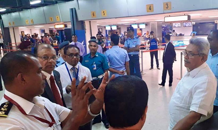 Sri Lanka President Gotabaya Rajapaksa visited Katunayake Bandaranaike International Airport