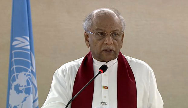 Sri Lanka Minister Dinesh Gunawardena at United Nations Human Rights Council in Geneva