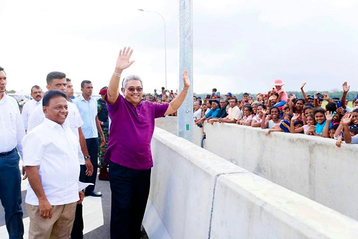 Sri Lanka President Gotabaya Rajapaksa at Matara-Hambantota extension of Southern Expressway