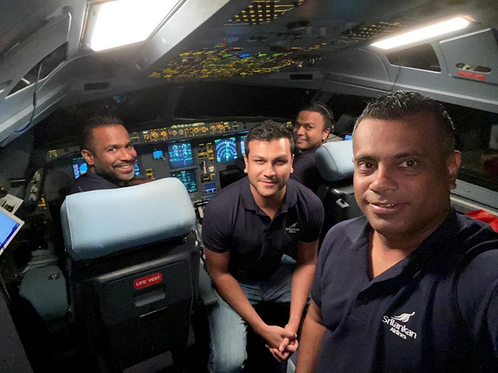 Srilankan Airlines crew-members who volunteered to fly into Wuhan China