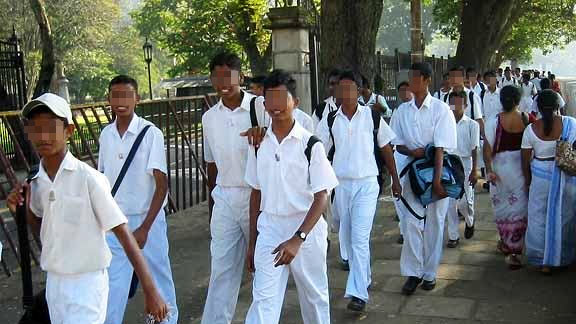School students in Sri Lanka