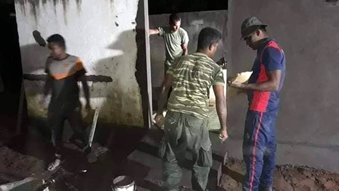 Sri Lanka Army soldiers at coronavirus quarantine centres